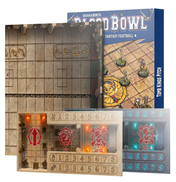 Warhammer - Blood Bowl: Tomb Kings Pitch: Double-sided Pitch and Dugouts Set